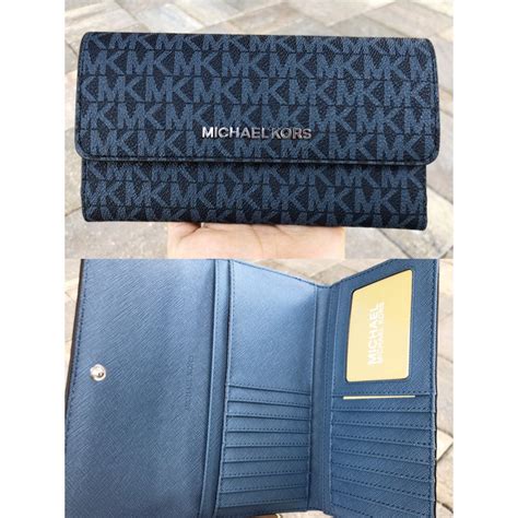 michael kors blue wallet men's|Michael Kors Wallet with strap.